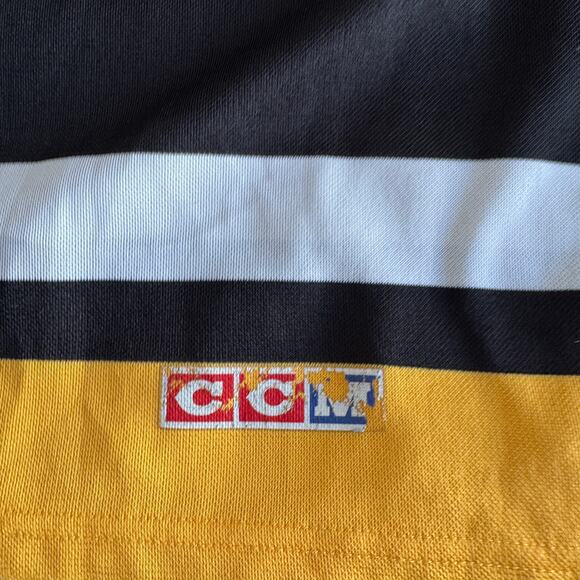 Vintage 92-95 Mario Lemiuex CCM NHL Pittsburgh Penguins 1st Gen Maska Jersey XL - Picture 7 of 11